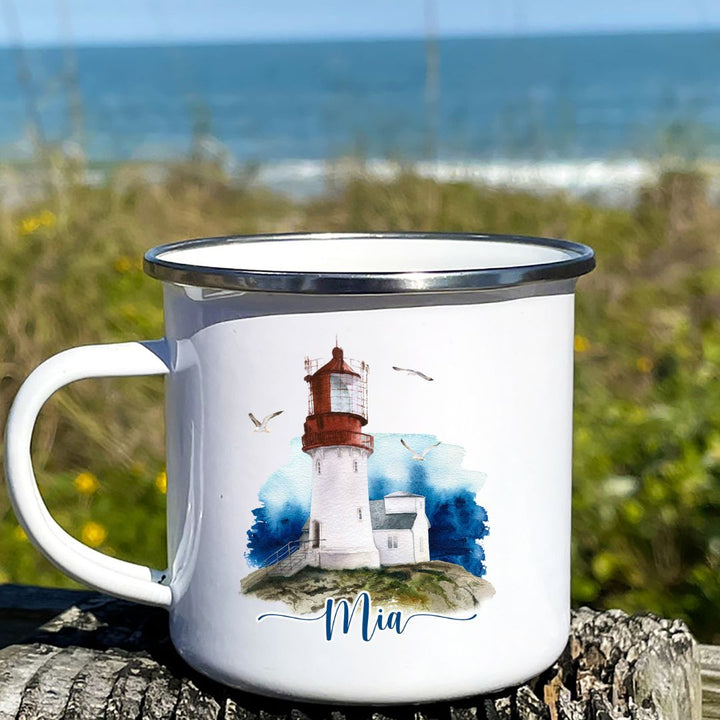 Lighthouse Personalized Camp Mug