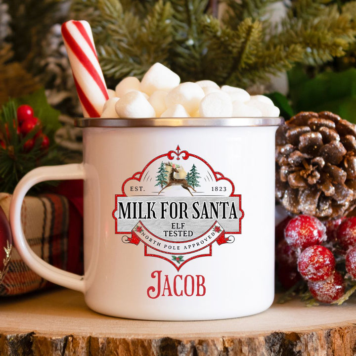 Milk For Santa Personalized Camp Mug