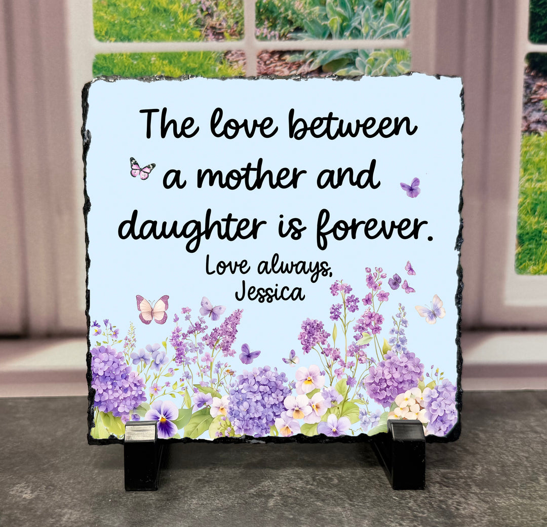 Purple Floral Mother Daughter Slate