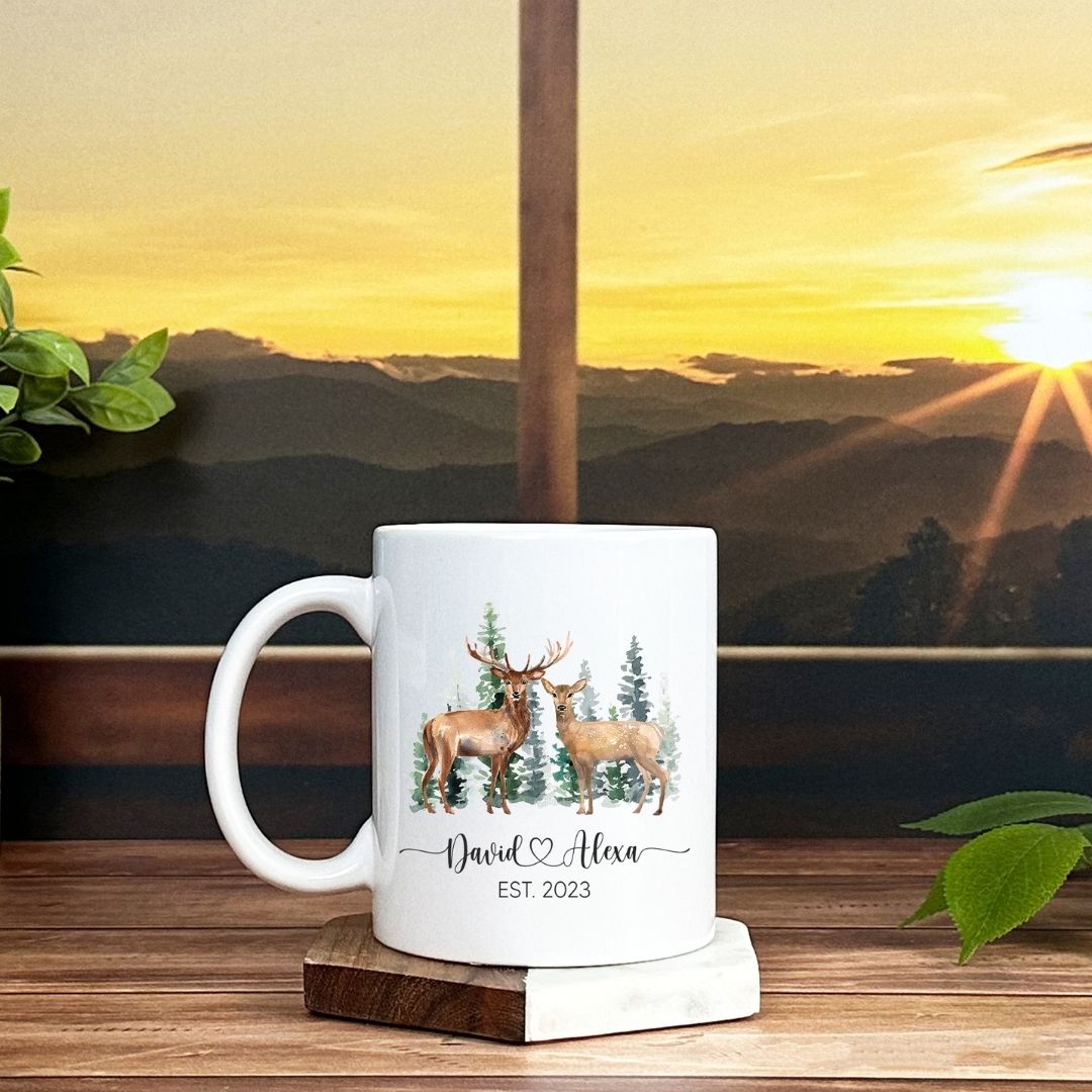 Deer Wedding Personalized Mug