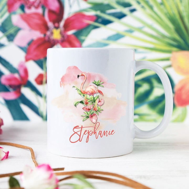 Tropical Flamingo Personalized Mug