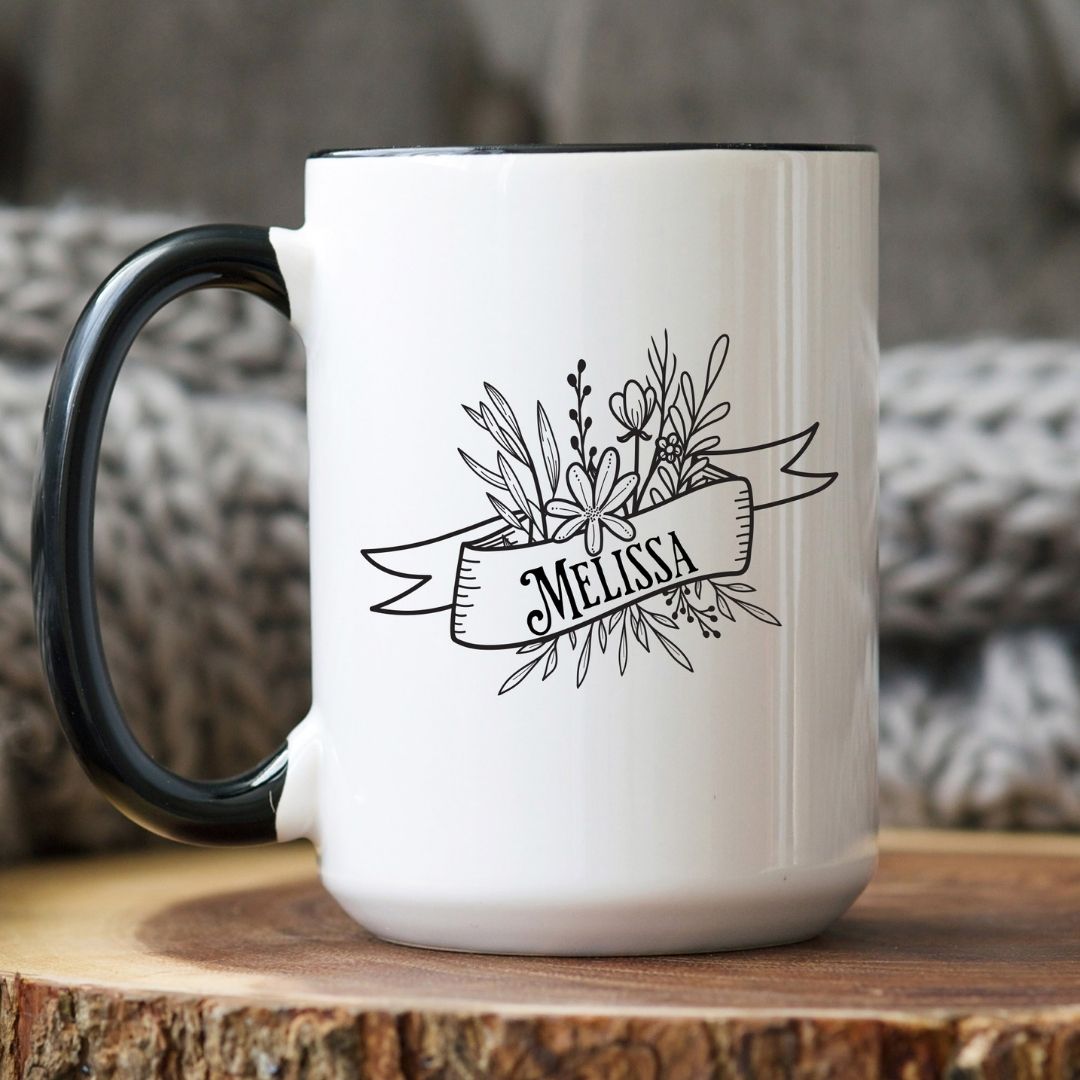 Black Banner Personalized Mug