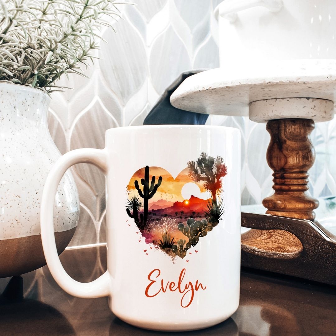 Desert Heart Personalized Mug