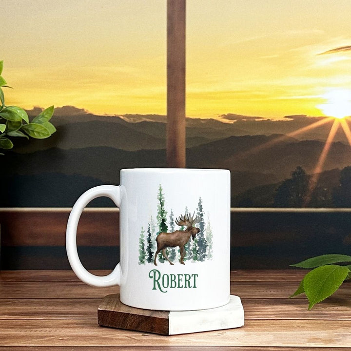 Forest Moose Personalized Mug