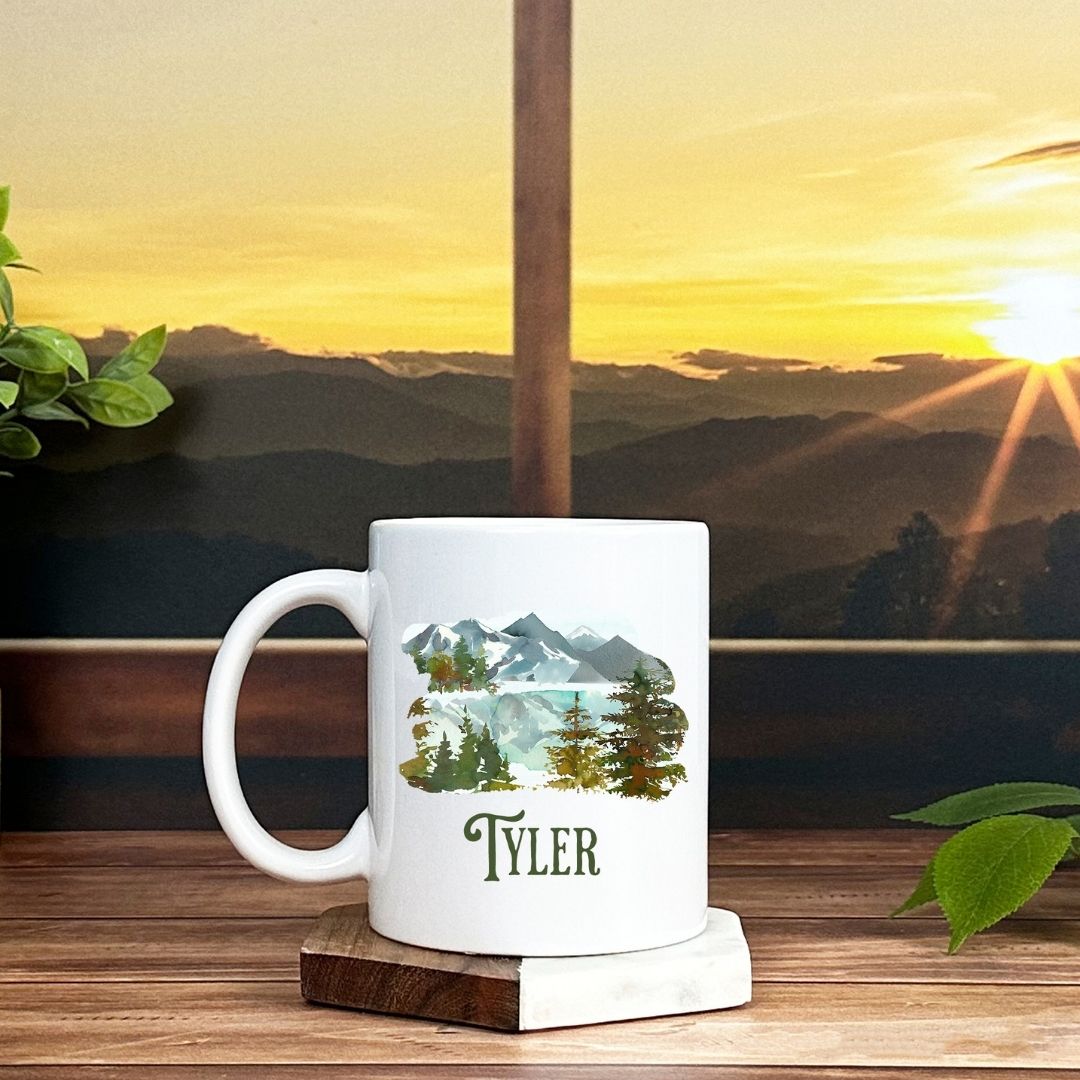Mountain Scene Personalized Mug