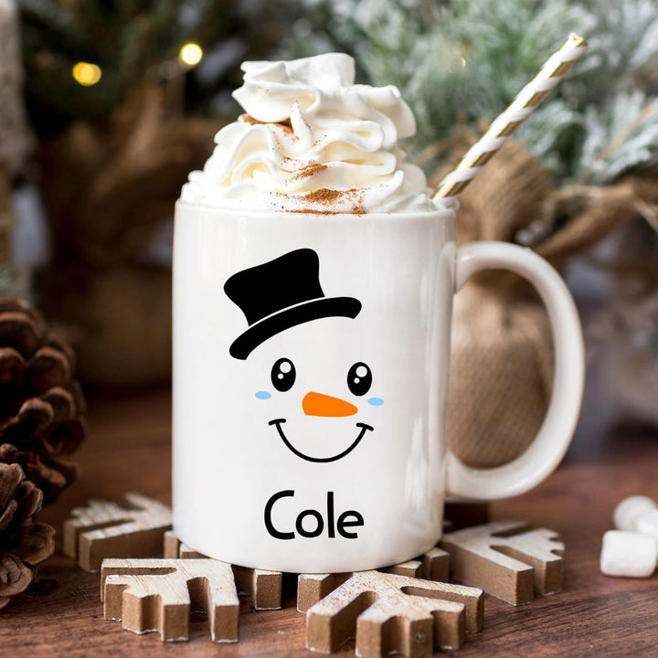 Snowman With Hat Personalized Mug