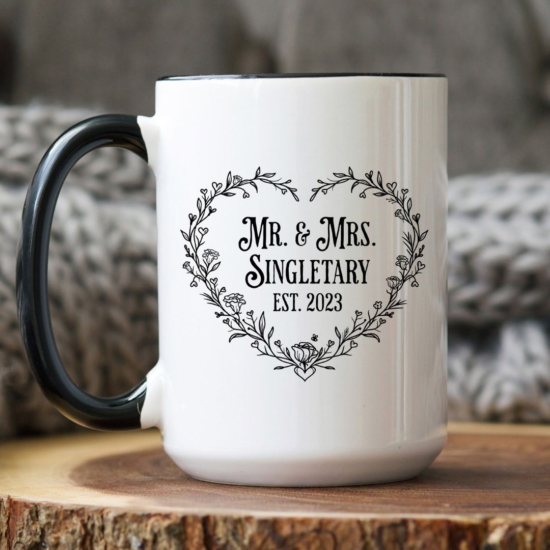 Heart Wedding Personalized Mug