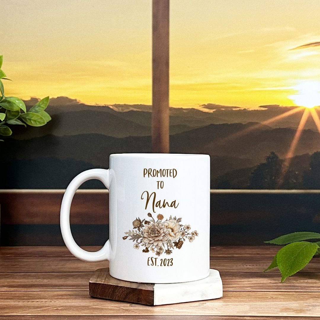 Promoted To Nana Baby Announcement Mug