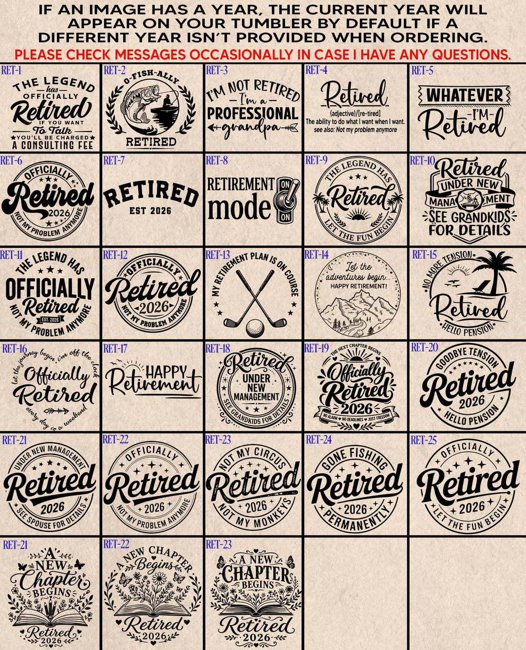 Personalized Retirement Tumbler