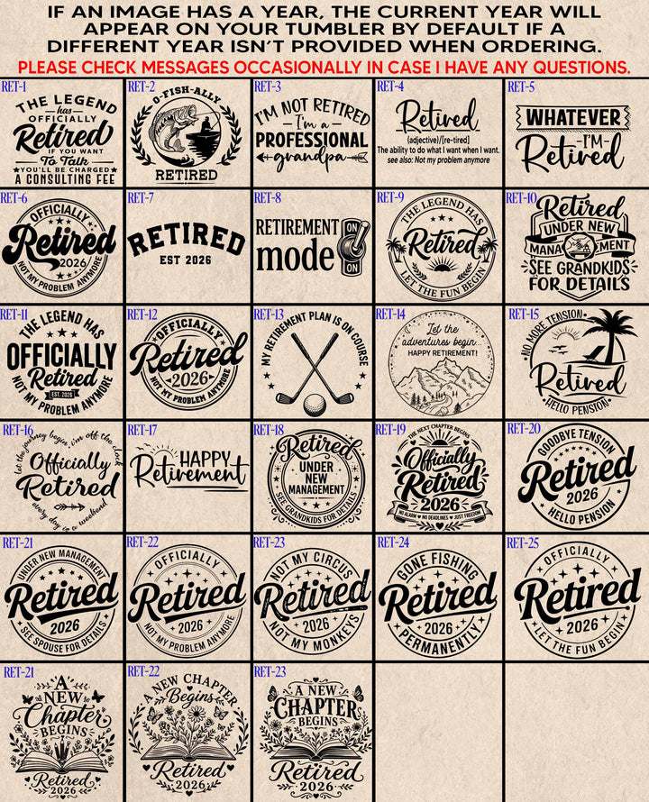 Personalized Retirement Tumbler