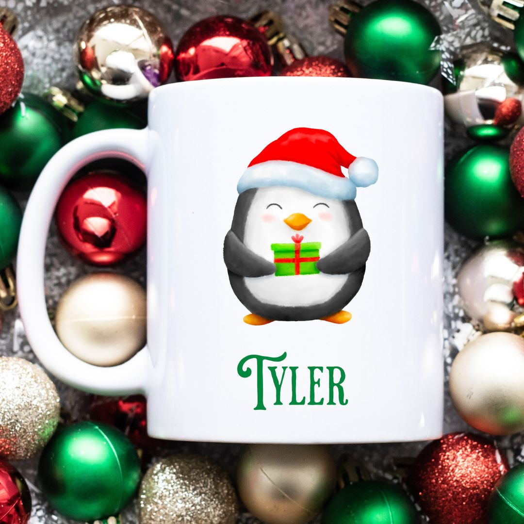 Red Penguin Personalized Mug