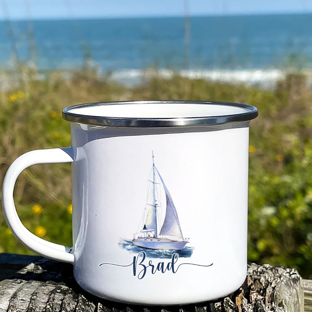 Sailboat Personalized Camp Mug