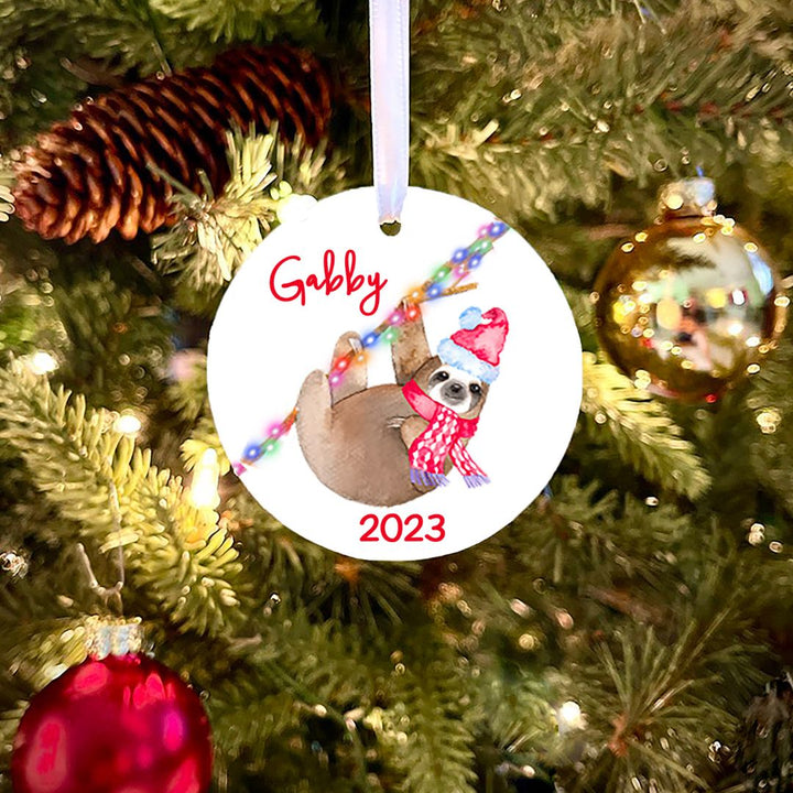 Sloth Personalized Ornament