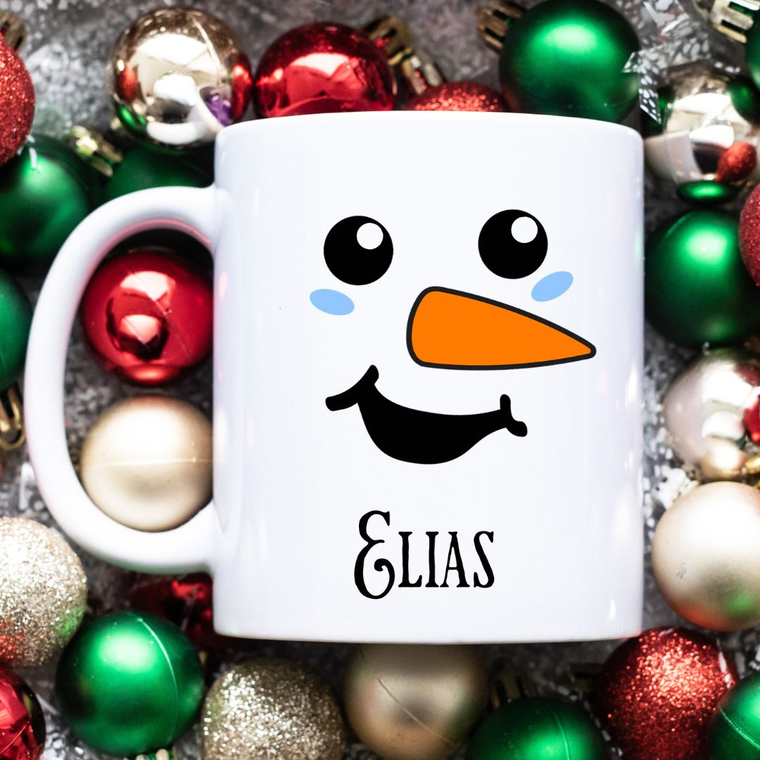 Smiling Snowman Personalized Mug
