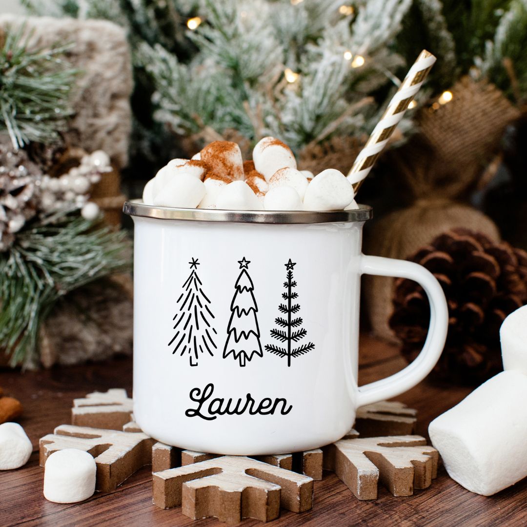 Three Trees Personalized Camp Mug