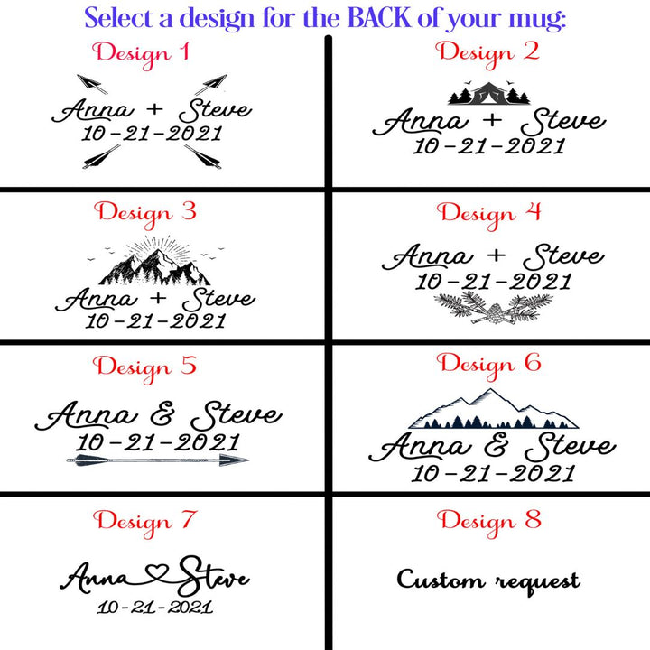 Arrow Our Adventure Begins Personalized Camp Mug