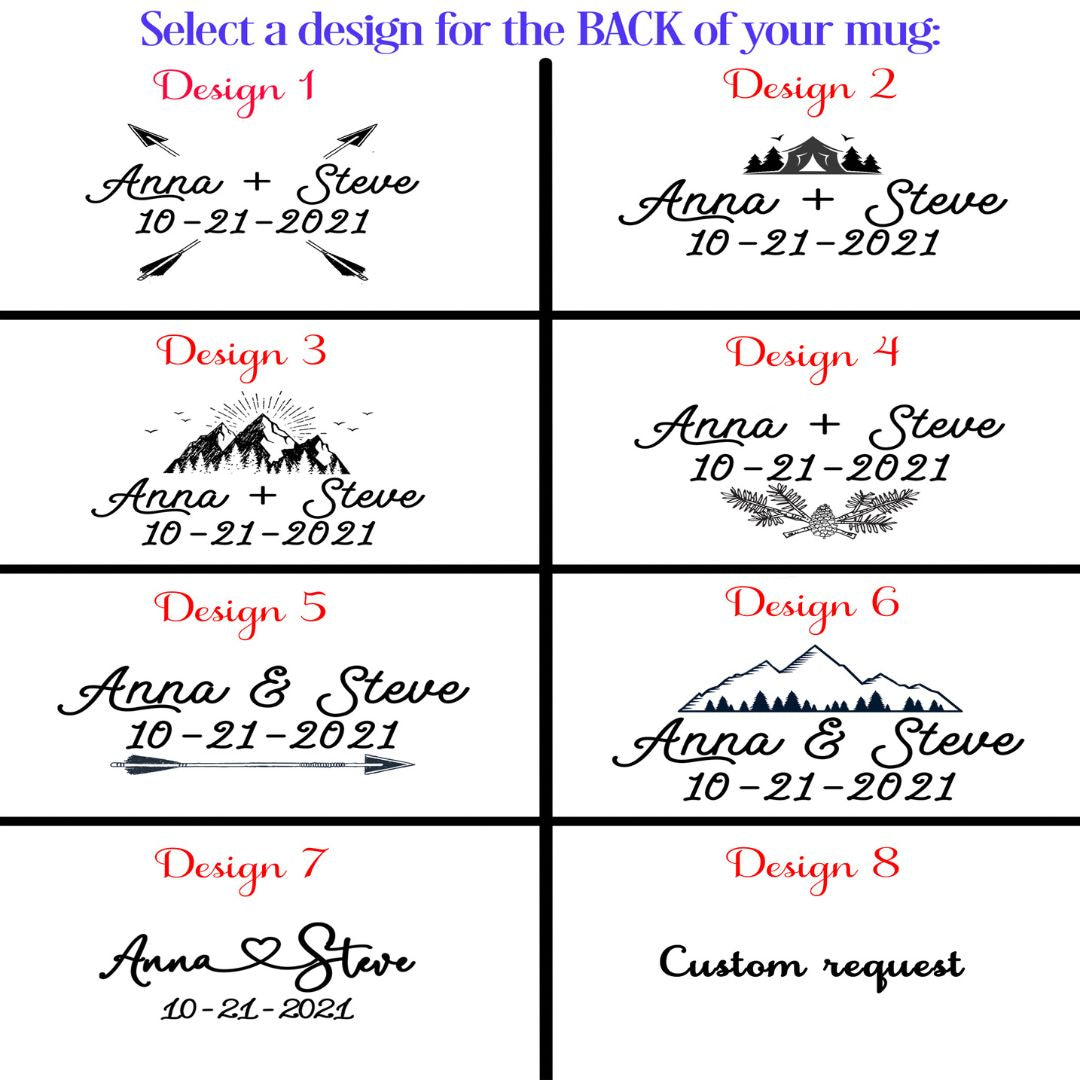 Mountain Our Adventure Begins Wedding Personalized Camp Mug
