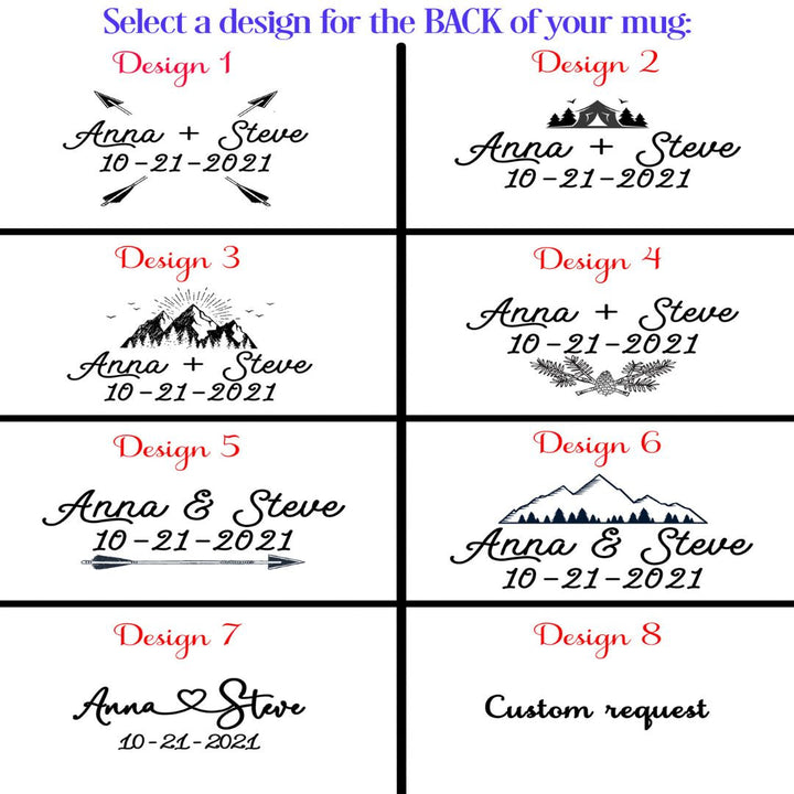 Mountain Our Adventure Begins Wedding Personalized Camp Mug
