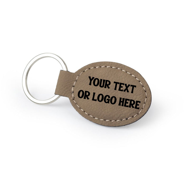 Leatherette Keychains - Oval
