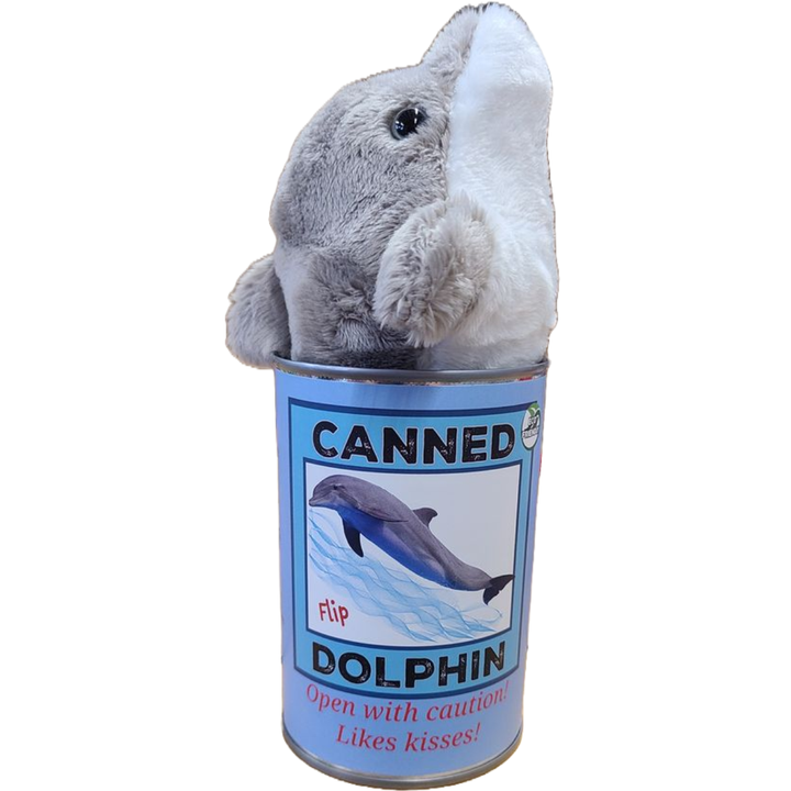 Flip the Canned Dolphin | Stuffed Animal Plush w/Jokes