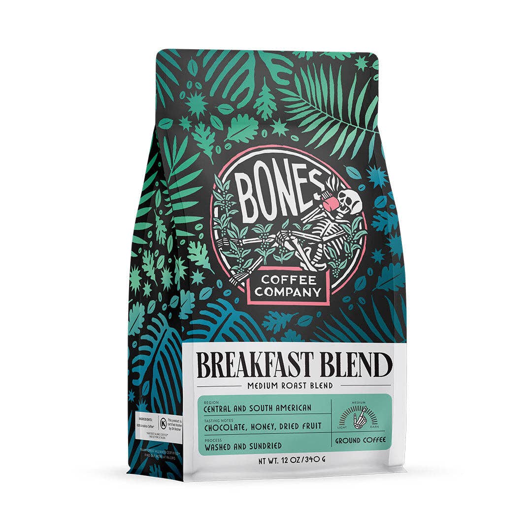 Breakfast Blend Coffee | 12oz | Whole Bean & Ground