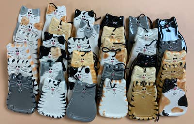 Ceramic Cat Ornaments