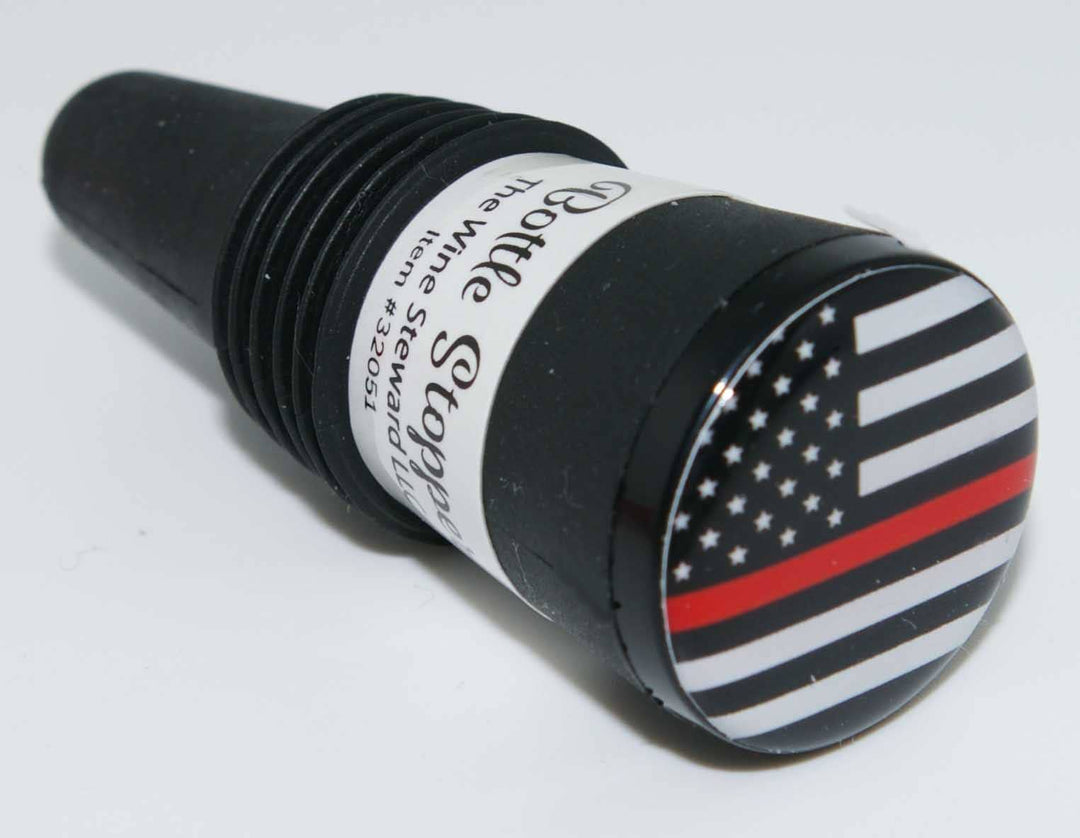 Firefighter Flag Bottle Stopper