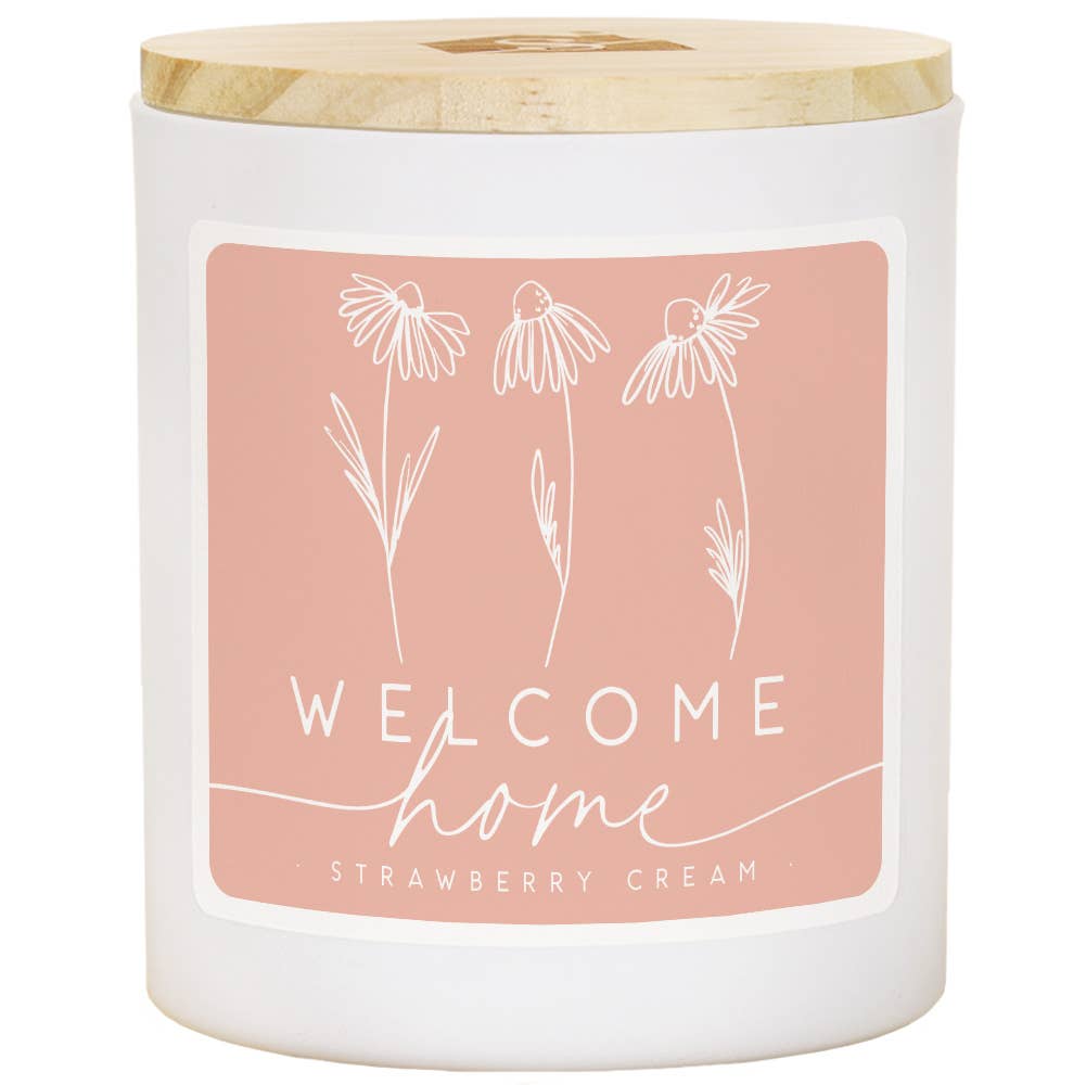 Welcome Home Candle - Strawberry Cream Scented Candle