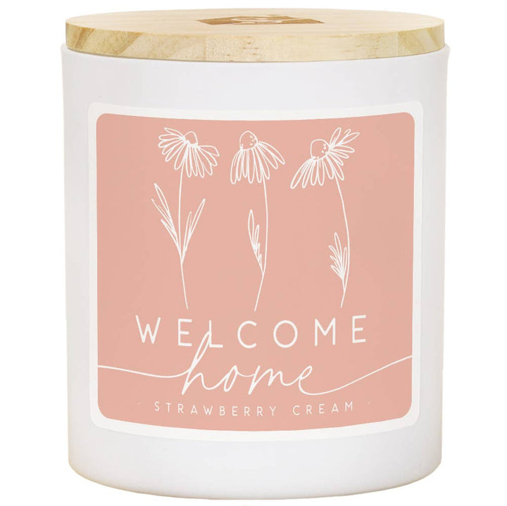 Welcome Home Candle - Strawberry Cream Scented Candle
