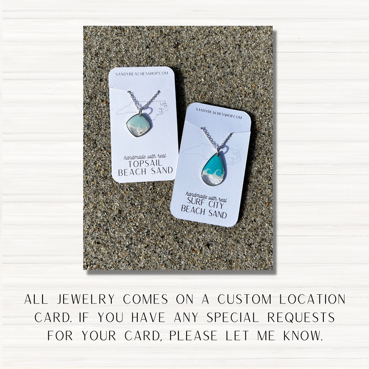 Florida Sand Rain Drop Wave Necklace