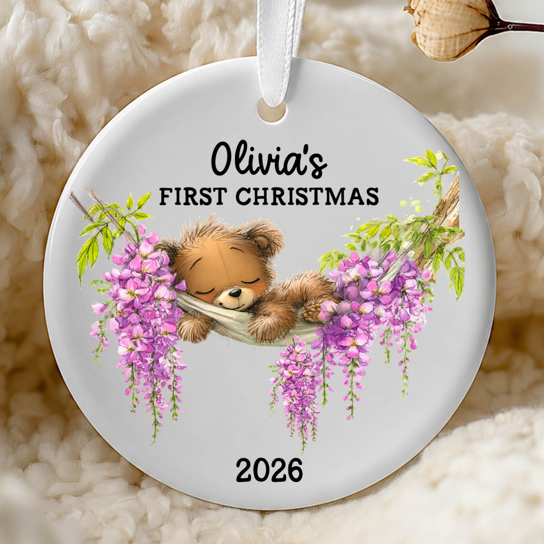 Sleeping Bear Baby's First Christmas Ornament