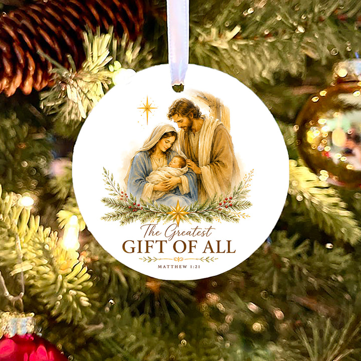 Greatest Gift of All Christmas Ornament, Baby Jesus Ornament