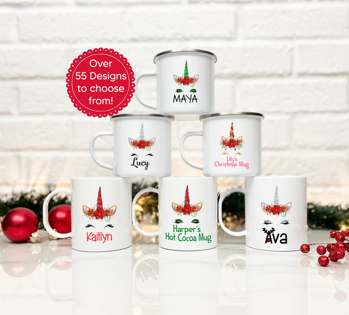 Unicorn Personalized Holiday Mugs