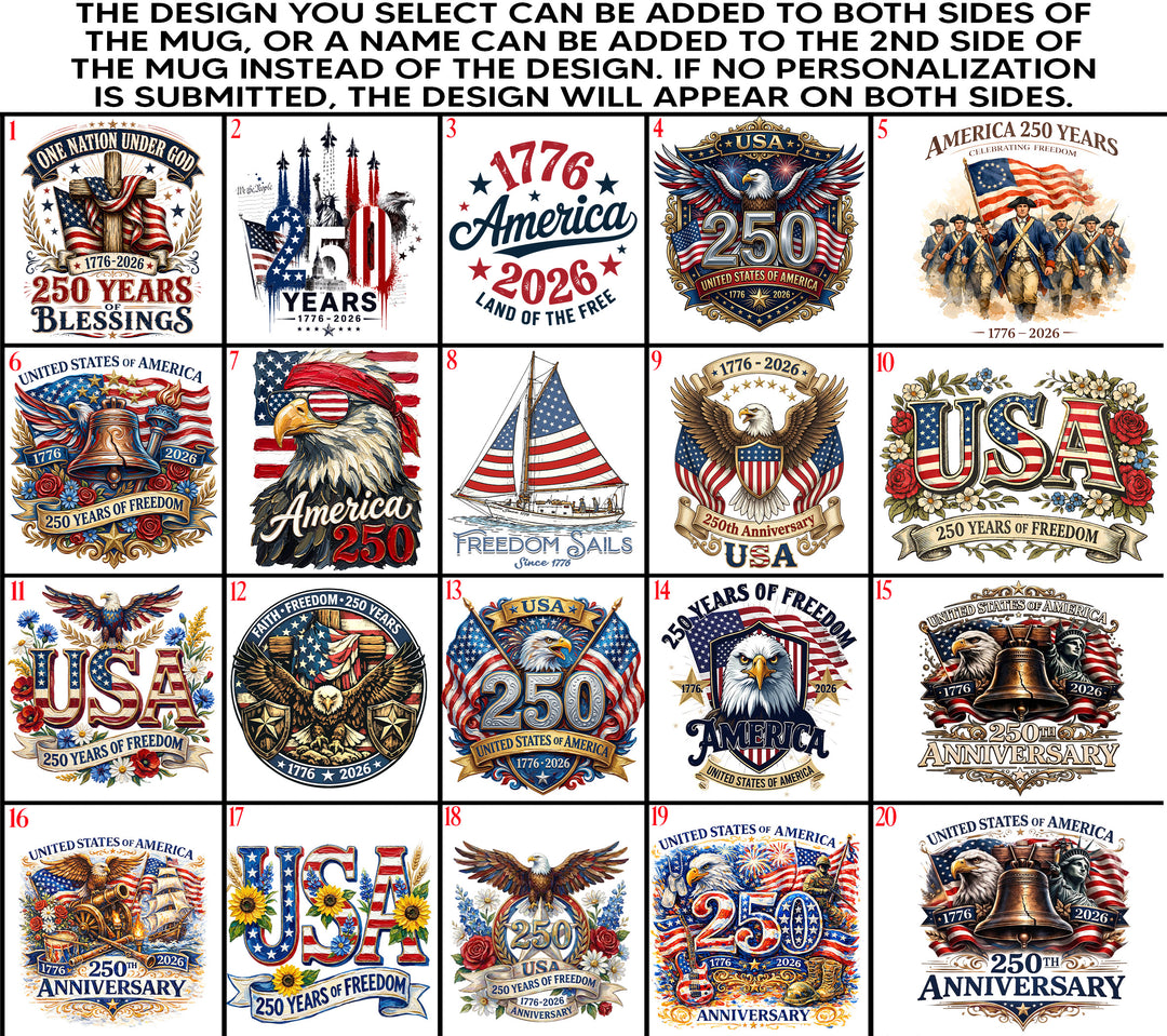 America's 250th Anniversary Camp Mugs