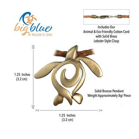 Sea Turtle Necklace – Coastal Bronze Pendant