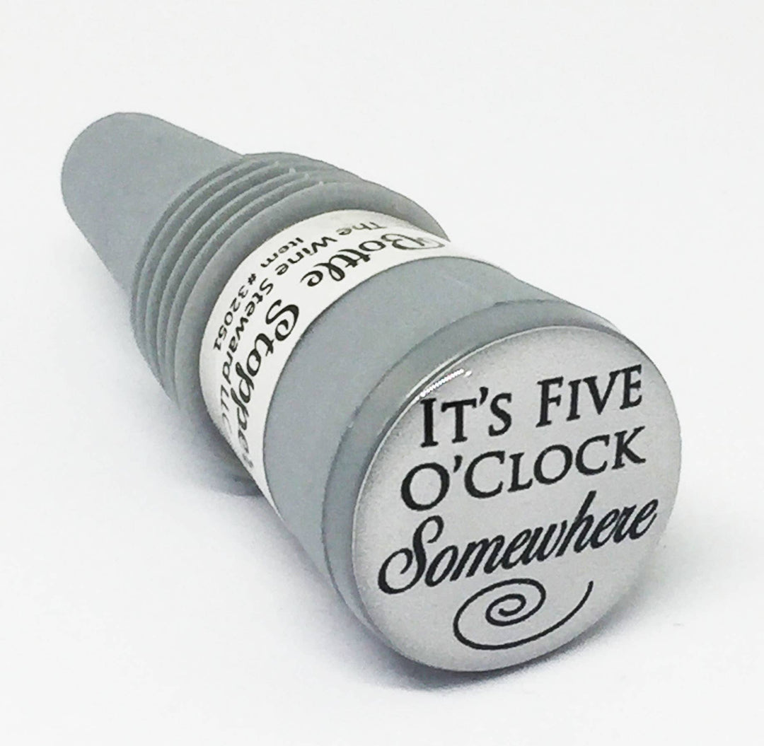 "It's Five O'clock Somewhere" Bottle Stopper