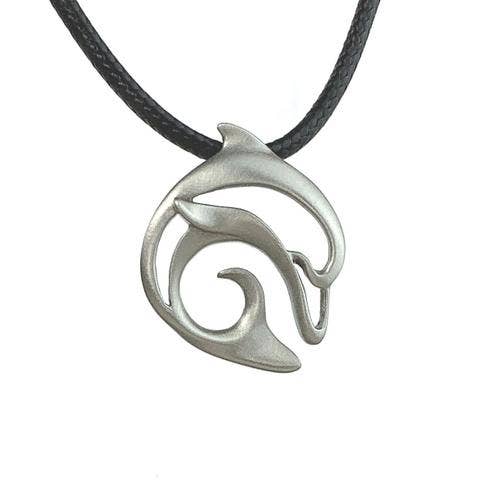 Dolphin Necklace – Bronze Coastal Pendant