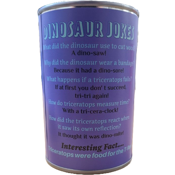 Spike the Canned Triceratops Dinosaur Plush w/Funny Jokes