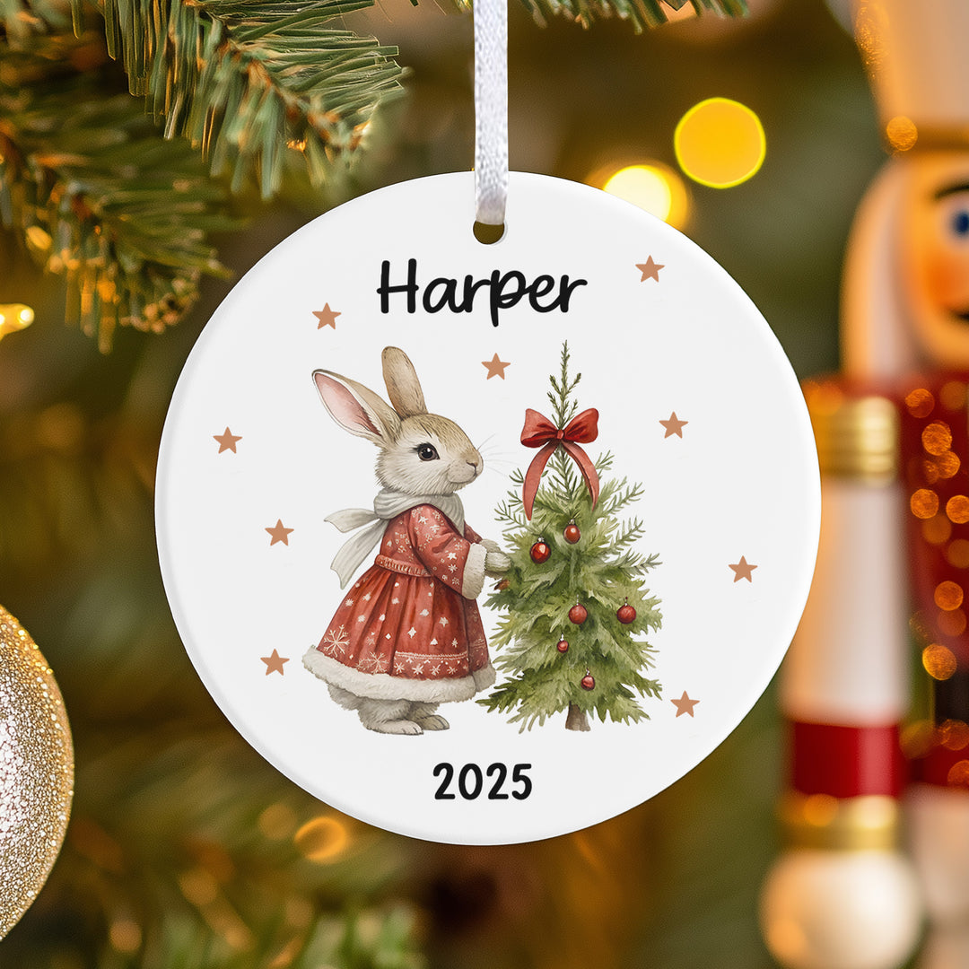 Girl Bunny Christmas Tree