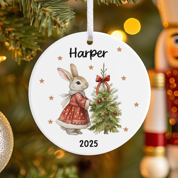 Girl Bunny Christmas Tree