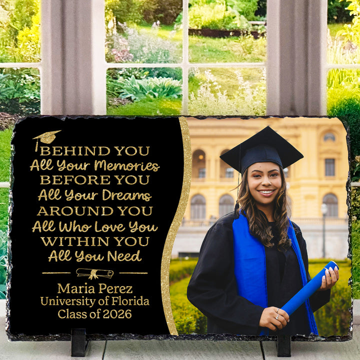 Personalized Graduation Photo Slate – Custom Graduate Picture Keepsake Gift