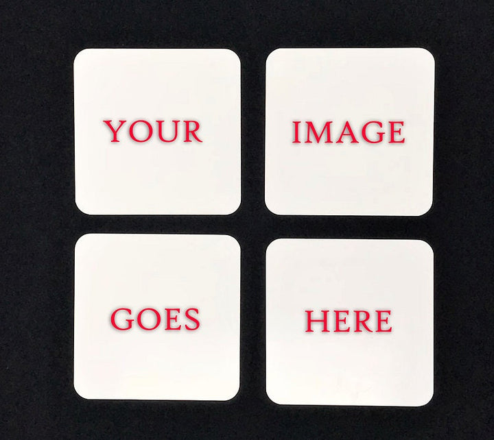Christmas Themed Drink Coasters - Square - Hardboard - Customized - Set of 4