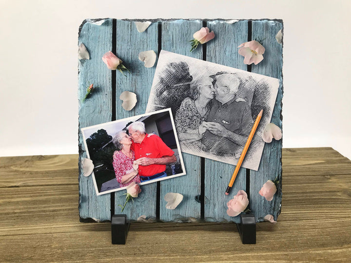 Personalized Photo Slate - Unique Gift - Custom Photo Gift - Mother's Day gift - Wedding Gift - Memorial - Photo plaque - personalized
