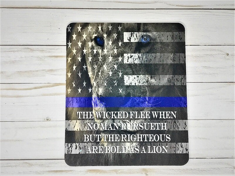 Law Enforcement Mouse Pad - Mouse Pad - Law Enforcement - Thin Blue Line - Office - Computer Accessory - Back the Blue - LE Support