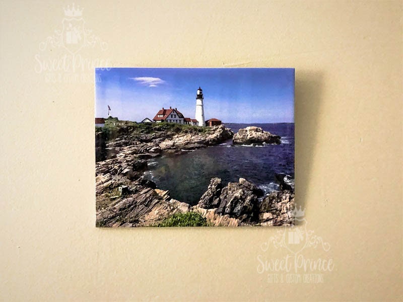 Portland Head Lighthouse 8x10 Photo Tile, Landscape Photo Tile, Customized Photo Tile, personalized photo tile, portland maine, photo gifts