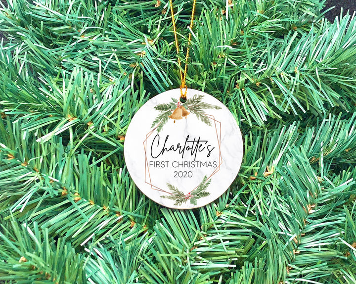 Baby's First Christmas Ornament, New Baby Gift, My First Christmas, New Baby Gift, Personalized Baby Ornament, Baby shower gift, Photo gift