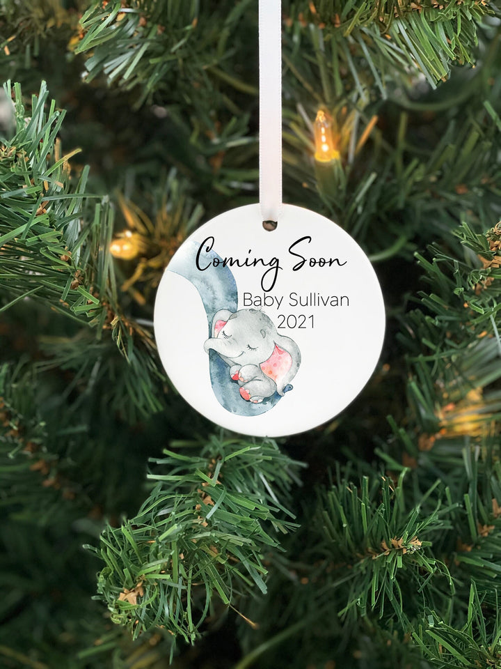 Coming Soon Pregnancy Announcement Ornament, Pregnancy Announcement Christmas Ornament, Christmas Ornament New Baby, Personalized Ornament