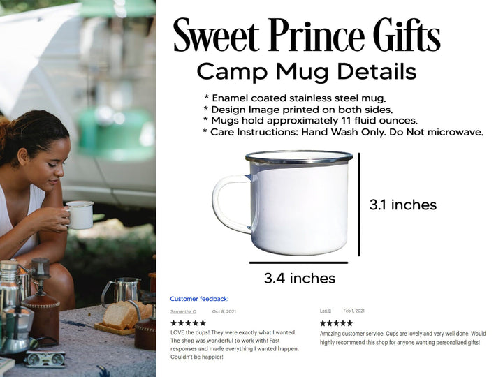 Bachelorette Party Camp mug, campfire mug, wedding favor, personalized camp mug, coffee mug, camping mug, mountain wedding, rustic wedding