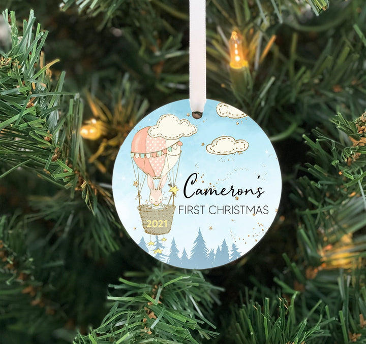 Baby's First Christmas Ornament, Bunny Rabbit Ornament,Personalized Ornament, baby shower gift, Baby GIRL ornament,  baby BOY Ornament