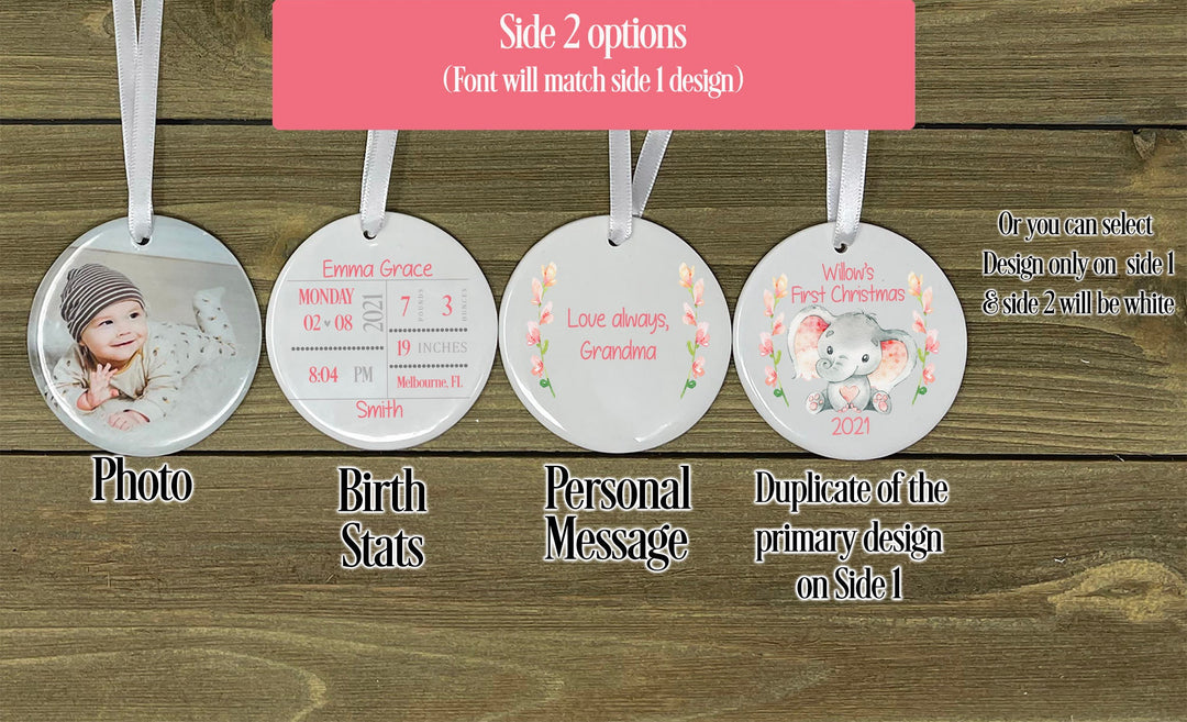Babys First Christmas Ornament, Giraffe Ornament, baby shower gift, Baby girl ornament, safari Ornament, Personalized Ornament, custom baby